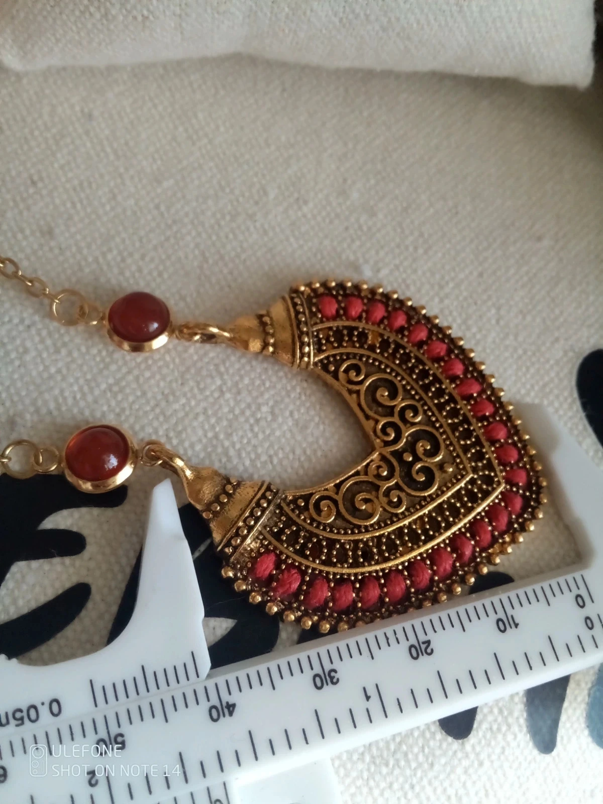Collier oriental pierres de cornaline naturelles – photo 2